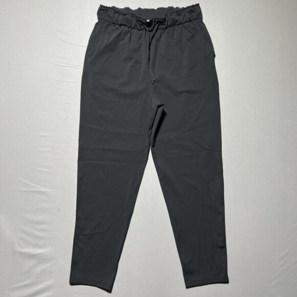 Lululemon Keep Moving Pants Womens 8 Black Pull On Tapered Joggers High Rise - Picture 1 of 16